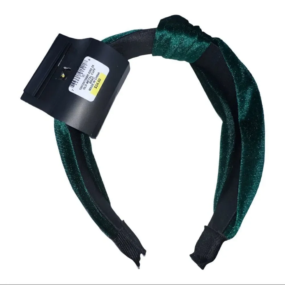 INC International Concepts Green Fabric Knotted Headband New
